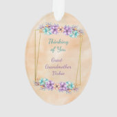 Denk aan je grootmoeder ornament (achterkant)