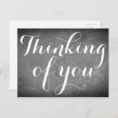 Denk aan je handschrift Typografie Black White Briefkaart (Voorkant / Achterkant)