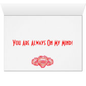 Denk aan je hart Rode Ombre in Sjabloon (Binenzijde Horizontaal (Onderkant))