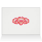 Denk aan je hart Rode Ombre in Sjabloon (Binnen Horizontaal (Boven))