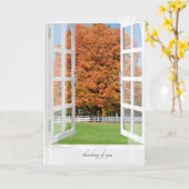 denk aan je herfstboom in window kaart (Gele Bloem)