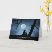 Denk aan je hond en kat in Moonlight Kaart (Gele Bloem)