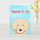 Denk aan je hondenkaart Golden Retriever Kaart (Gele Bloem)