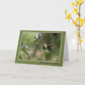 Denk aan je Hummingbird Kaart (Gele Bloem)
