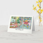 Denk aan je in Pinyin Chinees met kat Kaart (Gele Bloem)