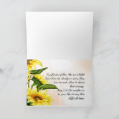 Denk aan je Inspirerend zonnebloemcitaat Kaart (Binnen)