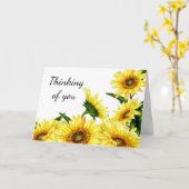 Denk aan je Inspirerend zonnebloemcitaat Kaart (Gele Bloem)