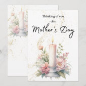 Denk aan je kaars sympathiekaart Moederdag (Voorkant / Achterkant)
