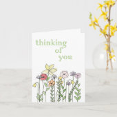 Denk aan je kaart (Gele Bloem)