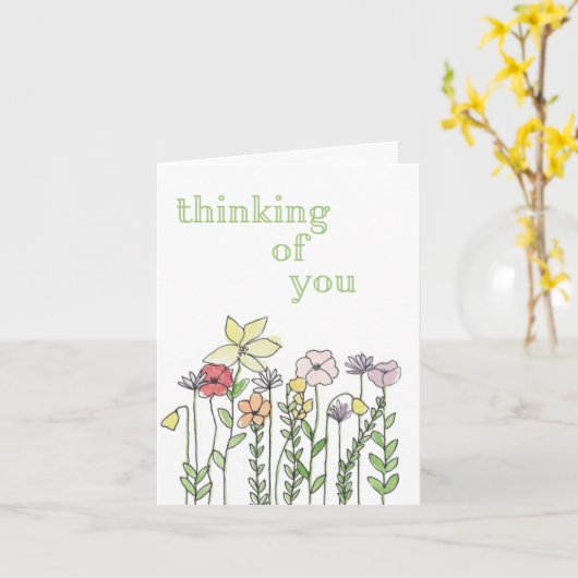 Denk aan je kaart (Gele Bloem)