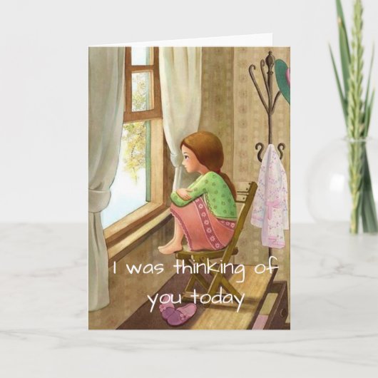 Denk aan je kaart, aanmoediging, sympathie kaart (Voorkant)
