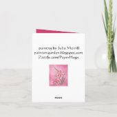 Denk aan je Kaart met Lilies (Achterkant)
