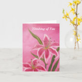 Denk aan je Kaart met Lilies (Gele Bloem)