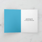 Denk aan je kat in blauw gezichtsmasker feestdagen kaart (Binnen)