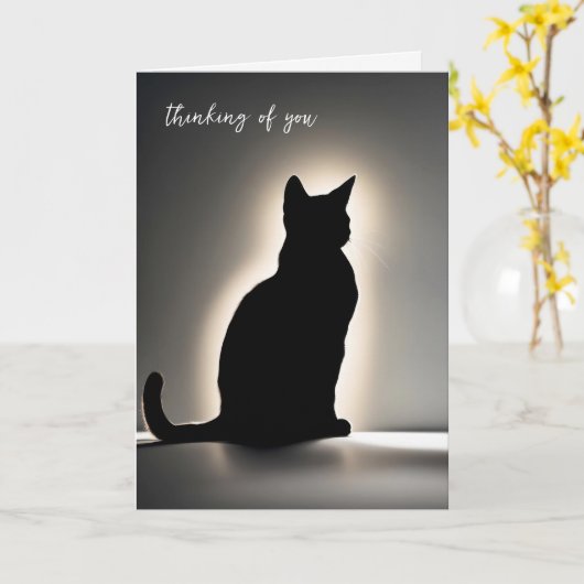 Denk aan je kat kaart (Gele Bloem)