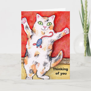 Denk aan je kat Wenskaart Kaart