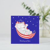 Denk aan je keukenkat met hart in Hammock C Kaart (Staand voorkant)