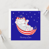 Denk aan je keukenkat met hart in Hammock C Kaart (Voorkant / Achterkant in situ)