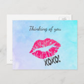 Denk aan je Kissy Lips Briefkaart (Voorkant / Achterkant)