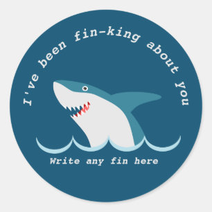 Denk aan je klassieke ronde sticker