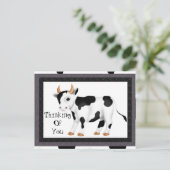 Denk aan je koeienvlees briefkaart (Staand voorkant)