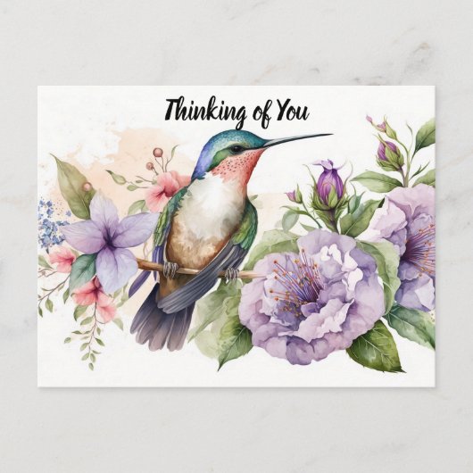 Denk aan je kolibrie briefkaart (Voorkant)