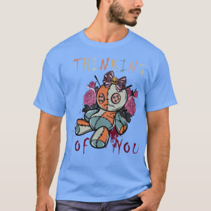 Denk aan je kostuum Halloween Cute Rozen Voodo T-shirt