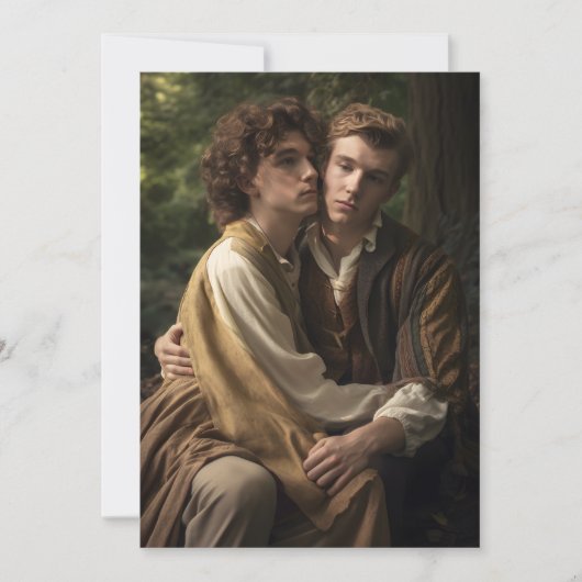 Denk aan je mannelijk koppel feestdagenkaart (Voorkant)