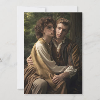 Denk aan je mannelijk koppel feestdagenkaart