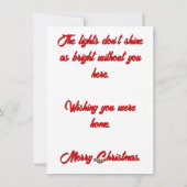 Denk aan je met Kerstmis Feestdagenkaart (Achterkant)