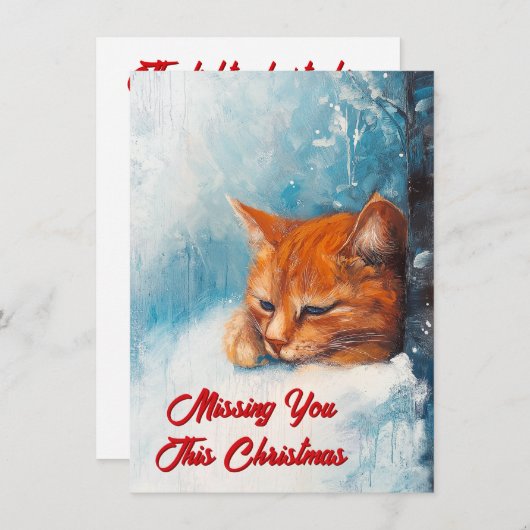 Denk aan je met Kerstmis Feestdagenkaart (Voorkant / Achterkant)