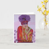 Denk aan je notiecard. Leeg binnen. Kaart (Gele Bloem)