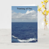 Denk aan je oceaanwitte wolken kaart (Gele Bloem)