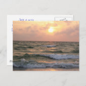 Denk aan je Ocean Sunset Briefkaart (Voorkant / Achterkant)