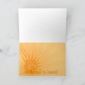 Denk aan je Oranje Abstracte zonneschijnse Sjabloo Kaart (Binnen)