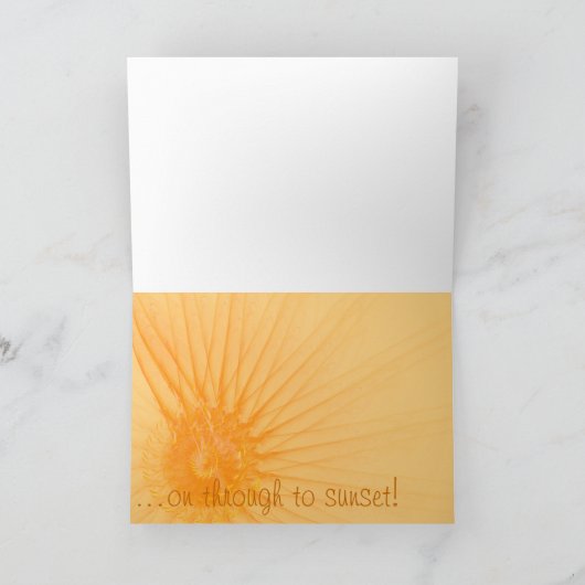 Denk aan je Oranje Abstracte zonneschijnse Sjabloo Kaart (Binnen)