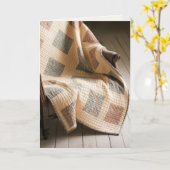 Denk aan je oude quilt op een fauteuil kaart (Gele Bloem)
