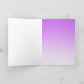 Denk aan je Paarse en roze bloem Kaart (Binnen)