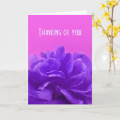 Denk aan je Paarse Floral Kaart (Gele Bloem)