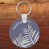 Denk aan je Paarse Leaf Silhouette Friendship Sleutelhanger (Voorkant)