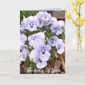 Denk aan je Paarse pasteien Foto op maat Kaart (Gele Bloem)