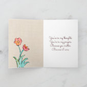 Denk aan je papaverhond met bloemen kaart (Binnen)