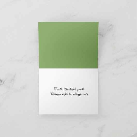 Denk aan je periwinkle Iris Rain Drops Kaart (Binnen)