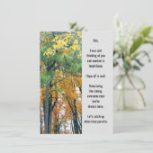 Denk aan je platte Wenskaart (Staand voorkant)