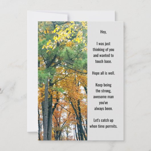 Denk aan je platte Wenskaart (Voorkant)