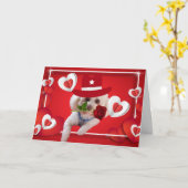 Denk aan je poedel Wenskaart Kaart (Gele Bloem)