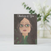 Denk aan je quantumcutie Ivy Briefkaart (Staand voorkant)
