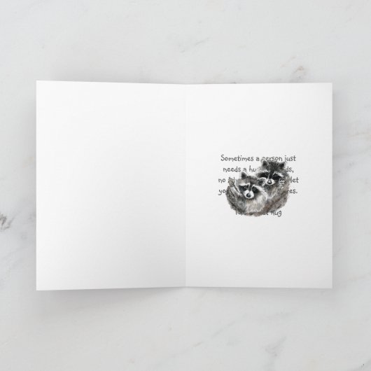 Denk aan je Raccoon Animal dat iemand zorgen baart Kaart (Binnen)