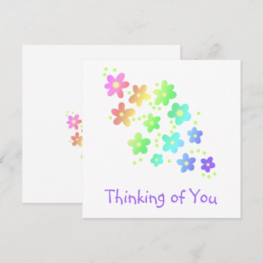 'Denk aan je' regenboogbloemen (Voorkant / Achterkant)