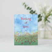 Denk aan je rode papavers briefkaarten (Staand voorkant)